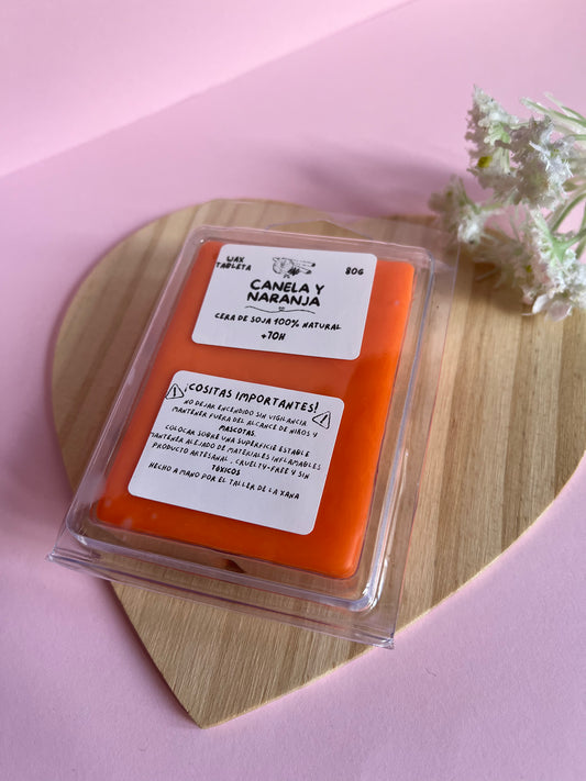 Wax tableta- Canela y naranja