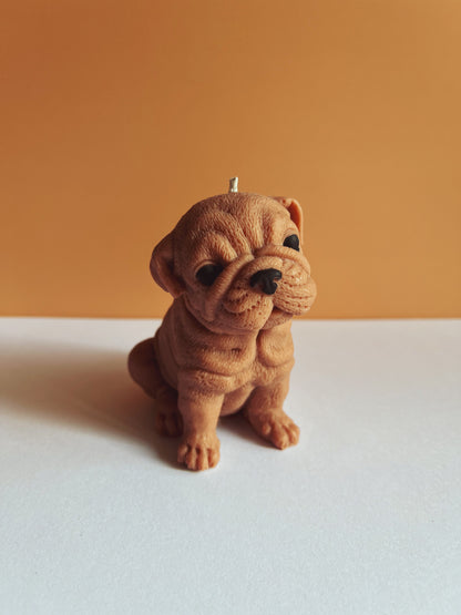Vela decorativa- Perro Bulldog