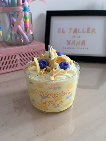 Vela con aroma a crema de limón