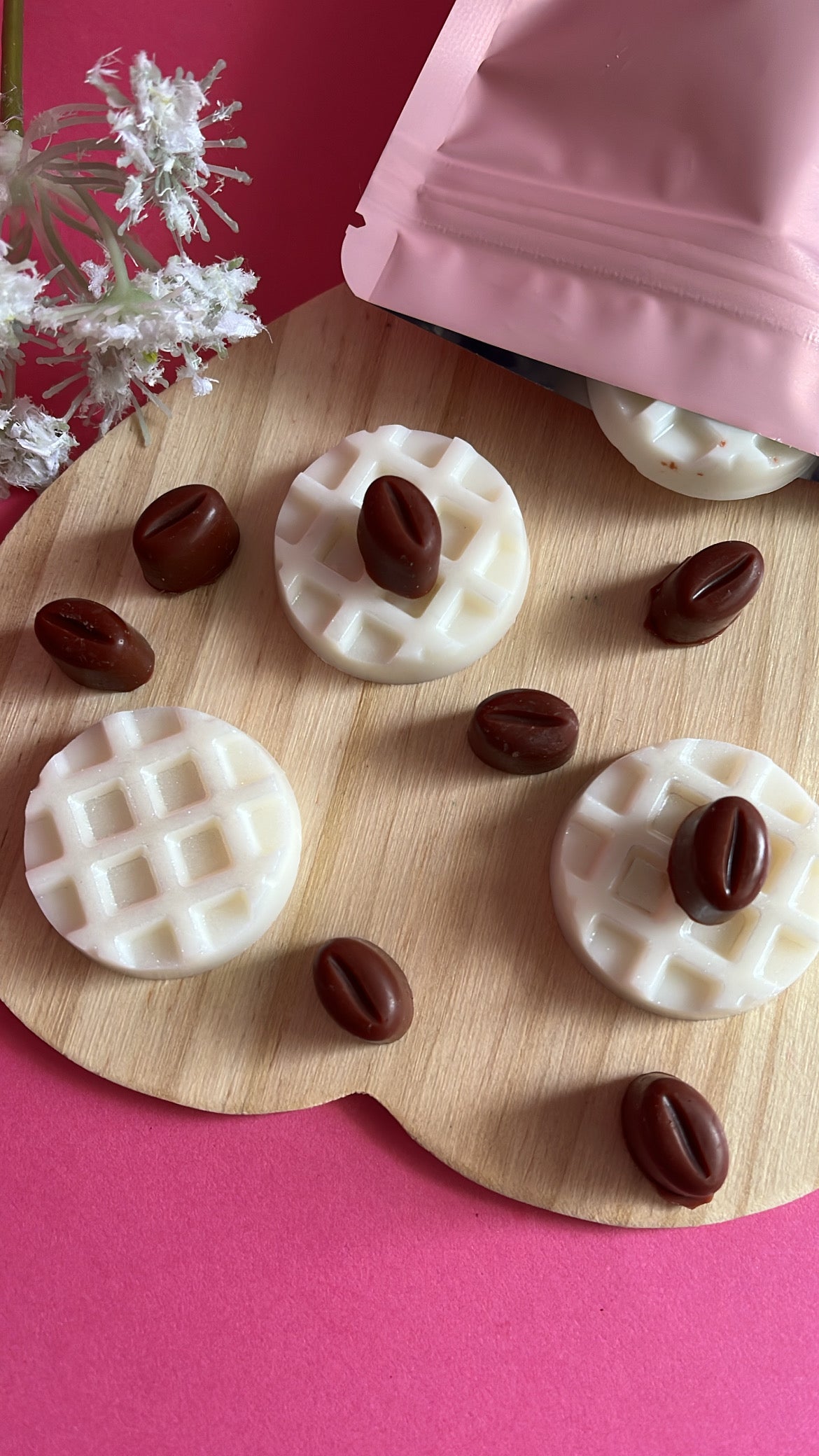Wax melts de café tostado y vainilla de la polinesia francesa