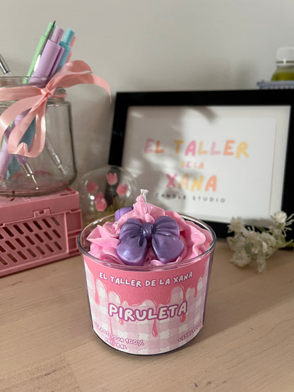 Producto vela gourmet con aroma a piruleta